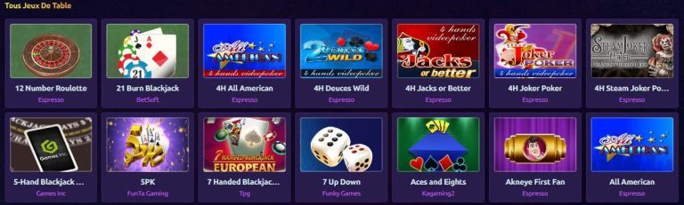 Paris VIP Casino jeux table